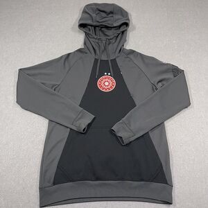 Portland Thorns Hoodie Womens Medium Gray Nike Training Top Colorblock NWSL